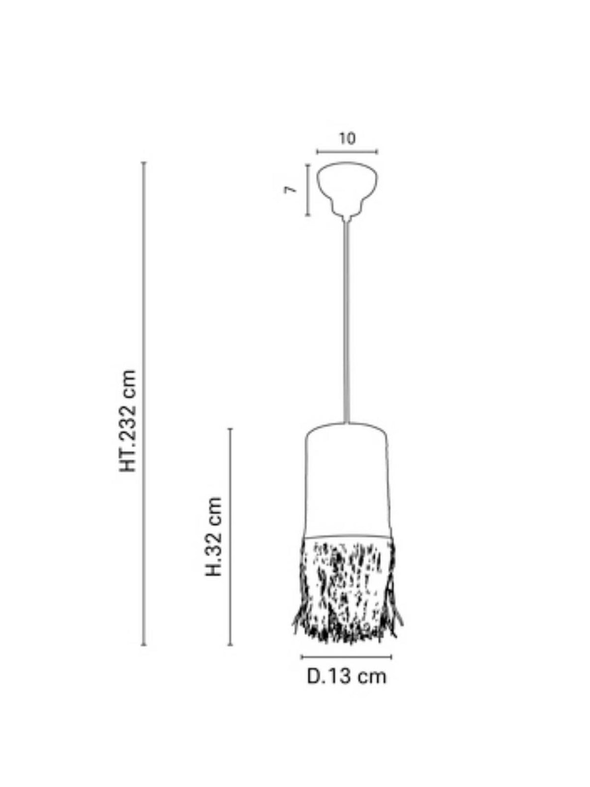 Suspension en raphia et bana, Formentera 1L - D13 / H32