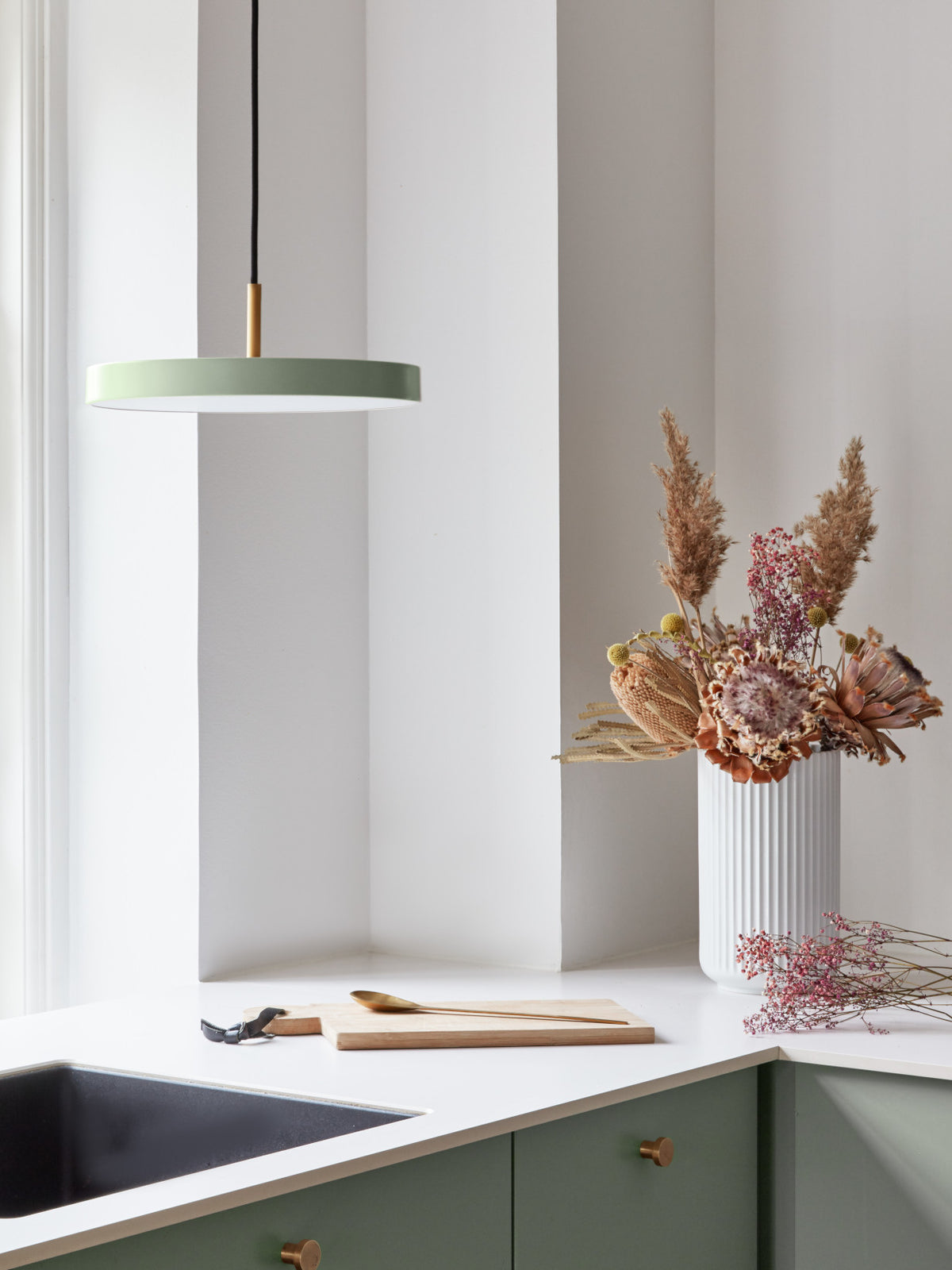 Suspension LED avec détail laiton, Asteria Medium