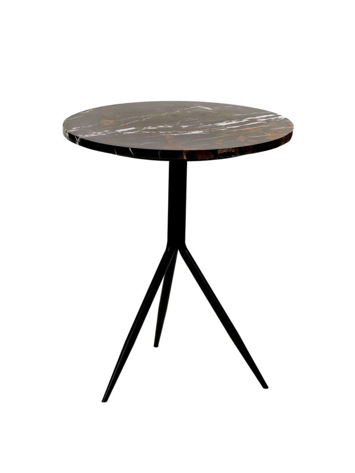 Table d'appoint en marbre et métal, Dana