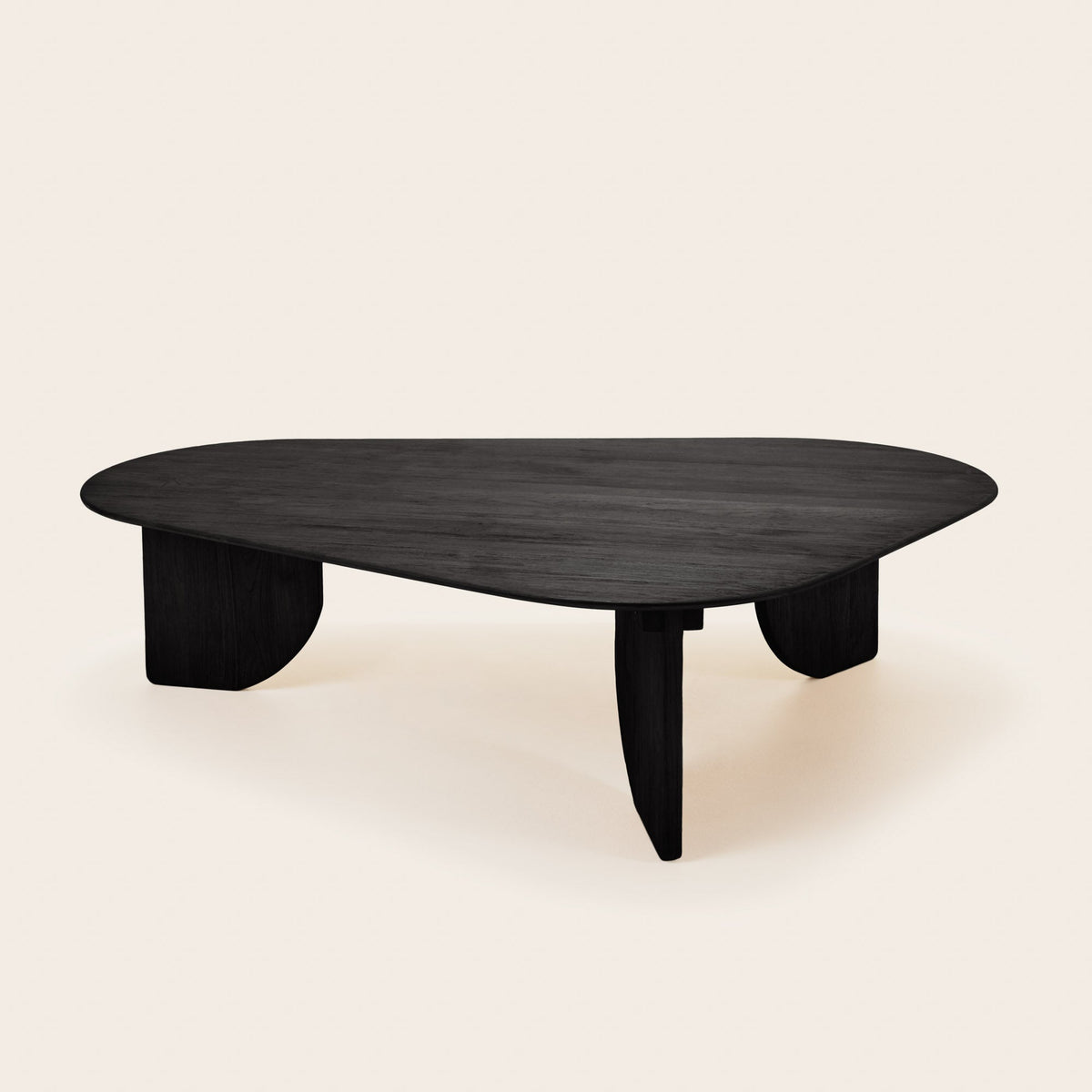 Table basse POLHA teck recyclé noir