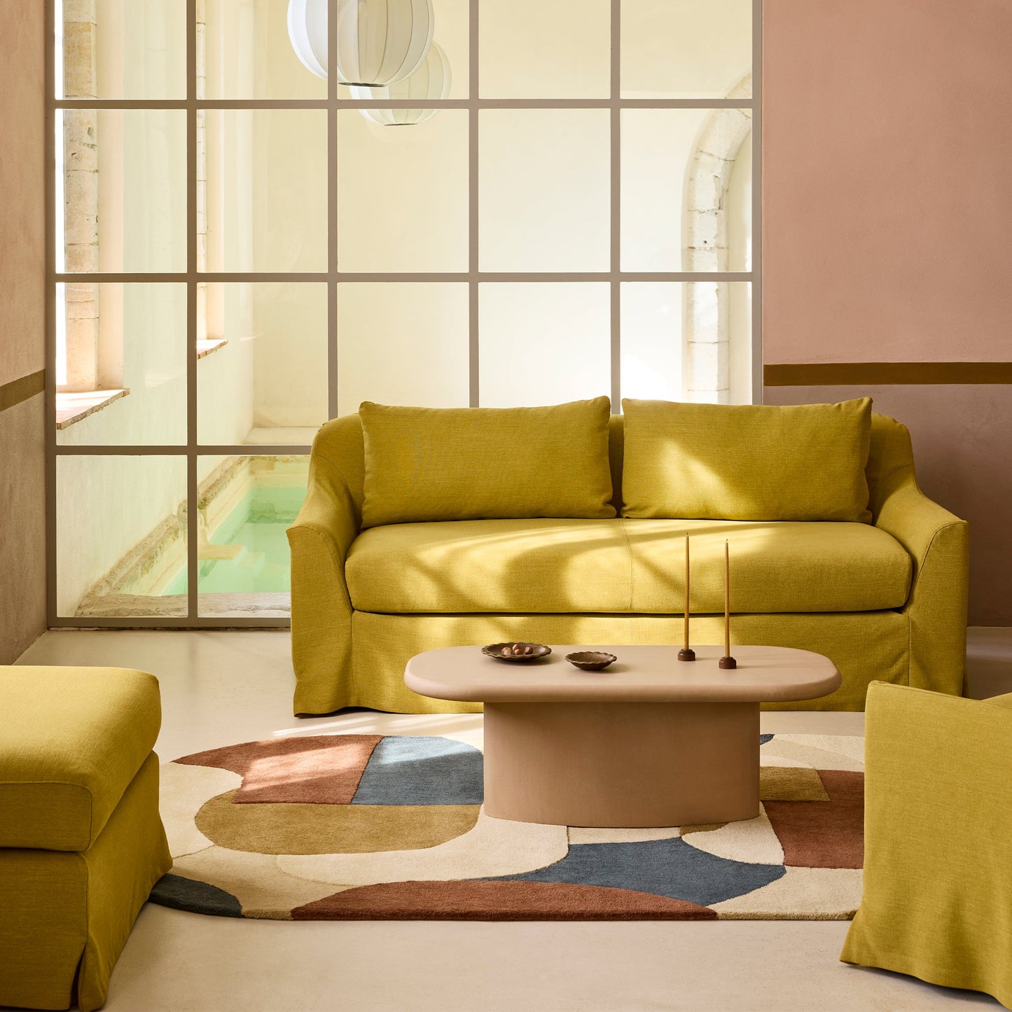 Tapis de sol ANDREÏ naturel et multicolore