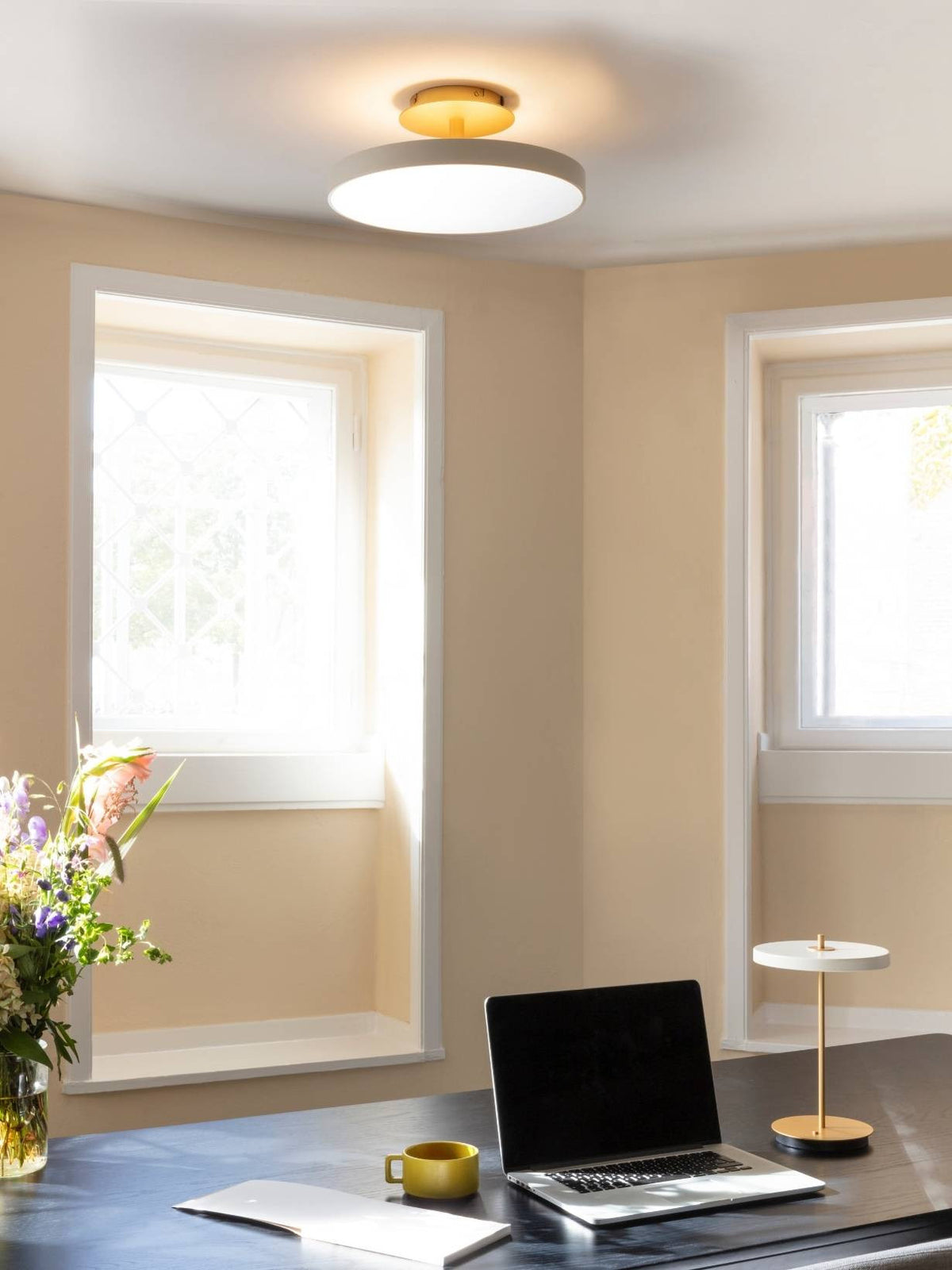 Plafonnier LED en Aluminium, Asteria Up taille L - Ø60 cm
