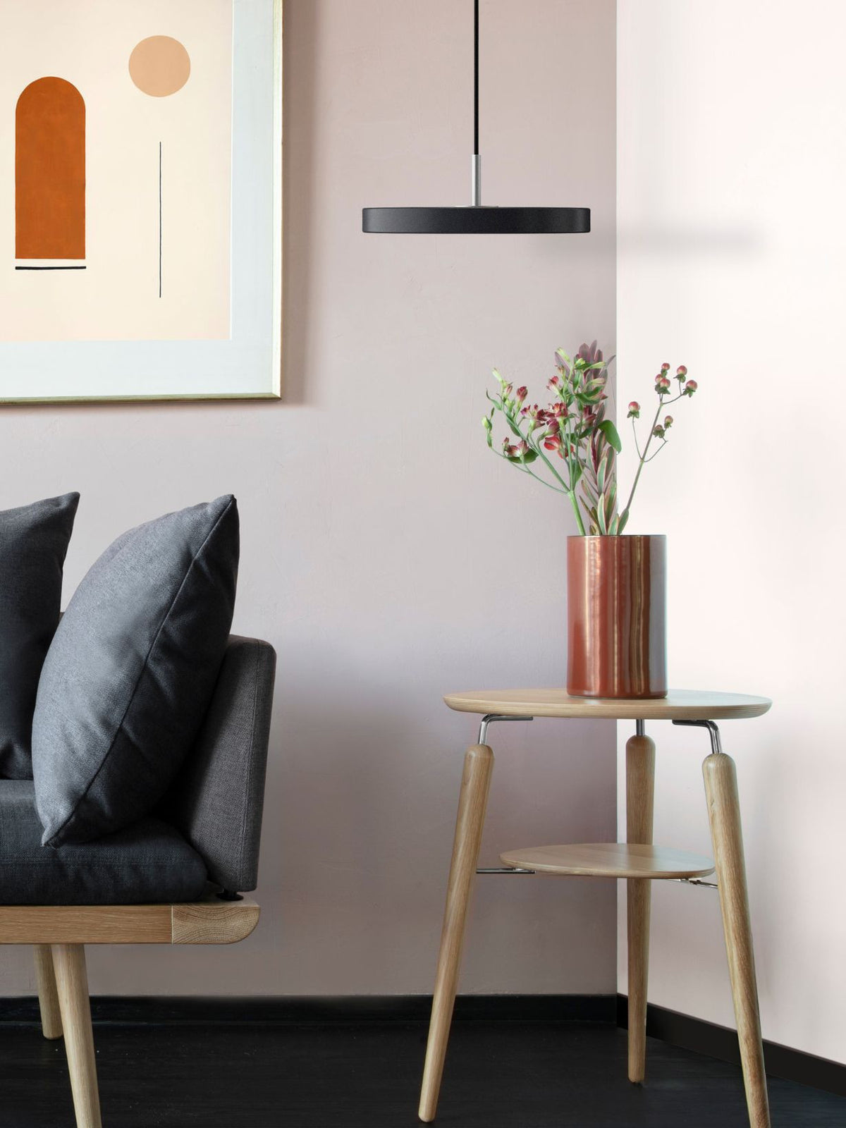 Suspension LED avec détail en laiton, Asteria Mini