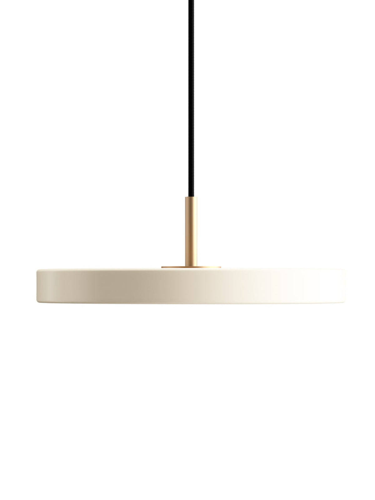 Suspension LED blanc perle avec détail en laiton, Asteria