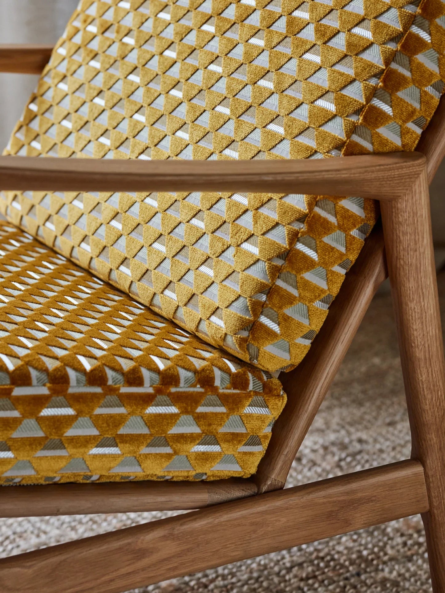 Stefan Lounge Chair in Uroko Moutarde Casamance