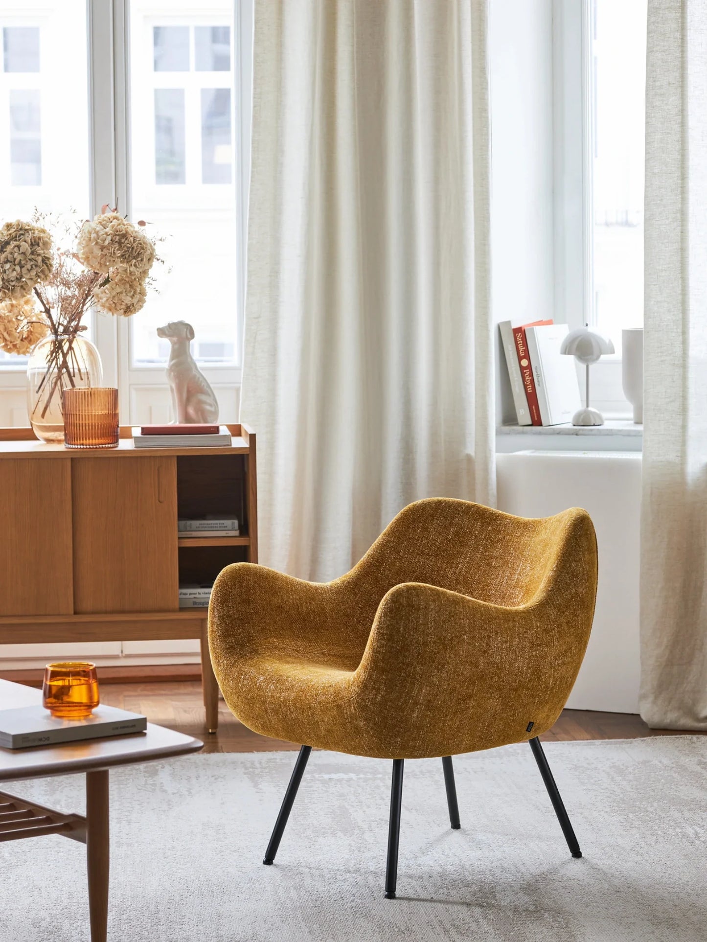 RM58 Soft Armchair in Marble Mustard