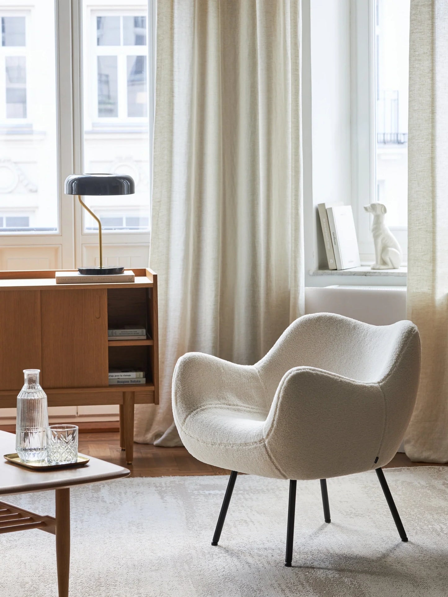 RM58 Soft Armchair in Teddy Mustard