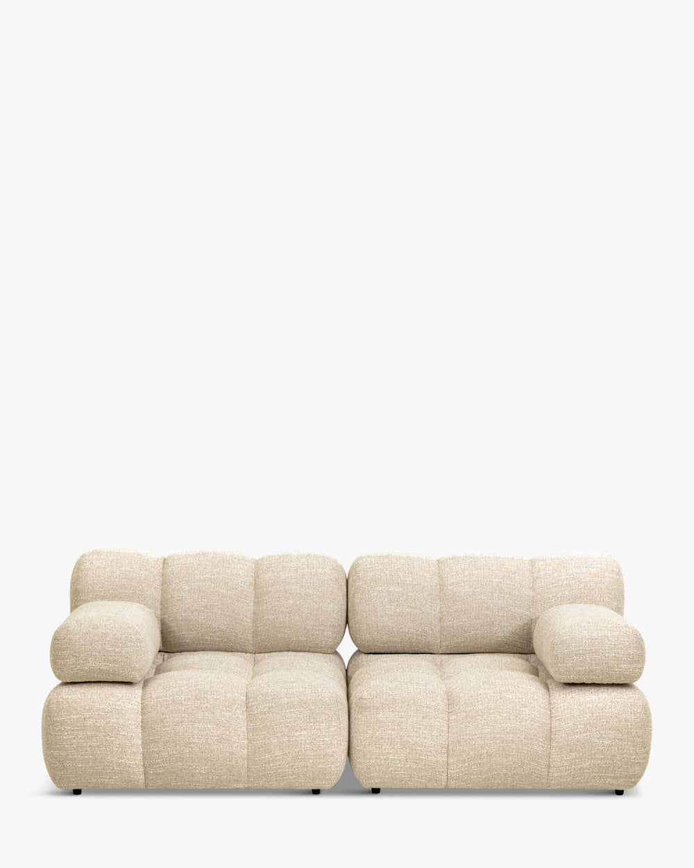 Canapé 2 places modulable, Tweed beige - NV GALLERY - WAFFLE