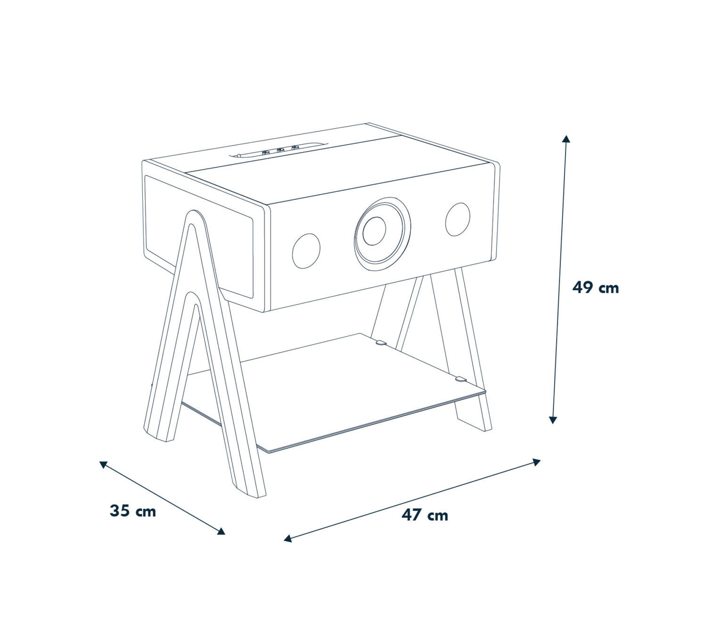 Enceinte haute fidélité sans fil, Cube Woody