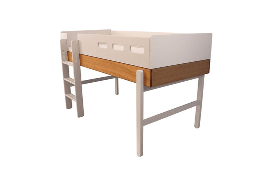 FLEXA Mid-high bed with straight ladder