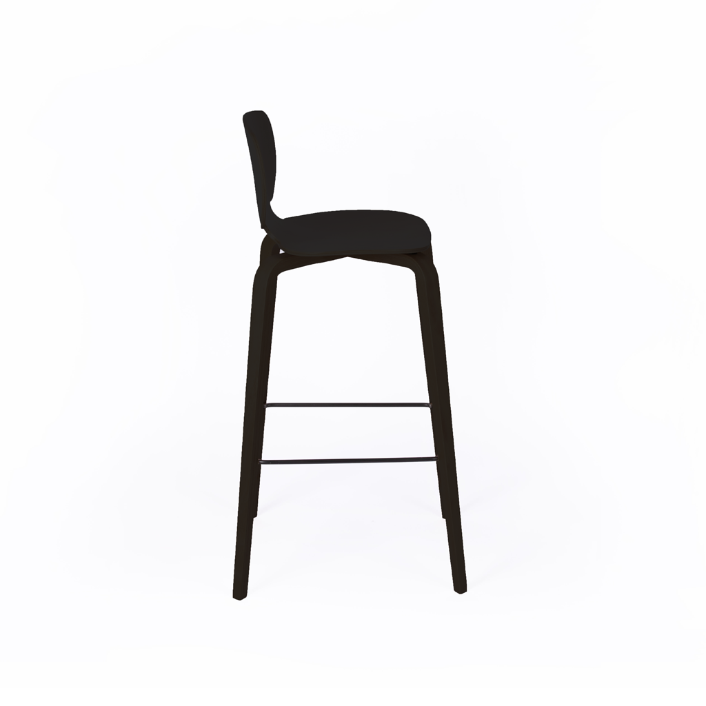 Chaise de bar H10 x Margaux Keller - Hêtre noir