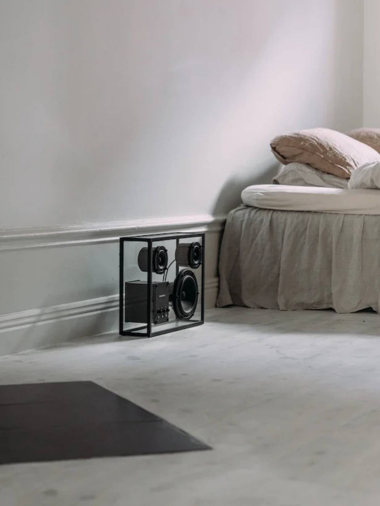 Enceinte Bluetooth en verre trempé, Transparent Speaker