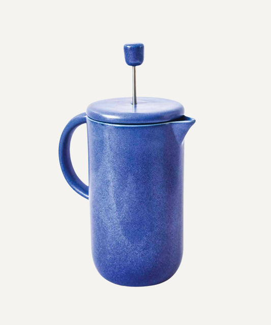 Cafetière à piston Tulum en céramique - Bleu