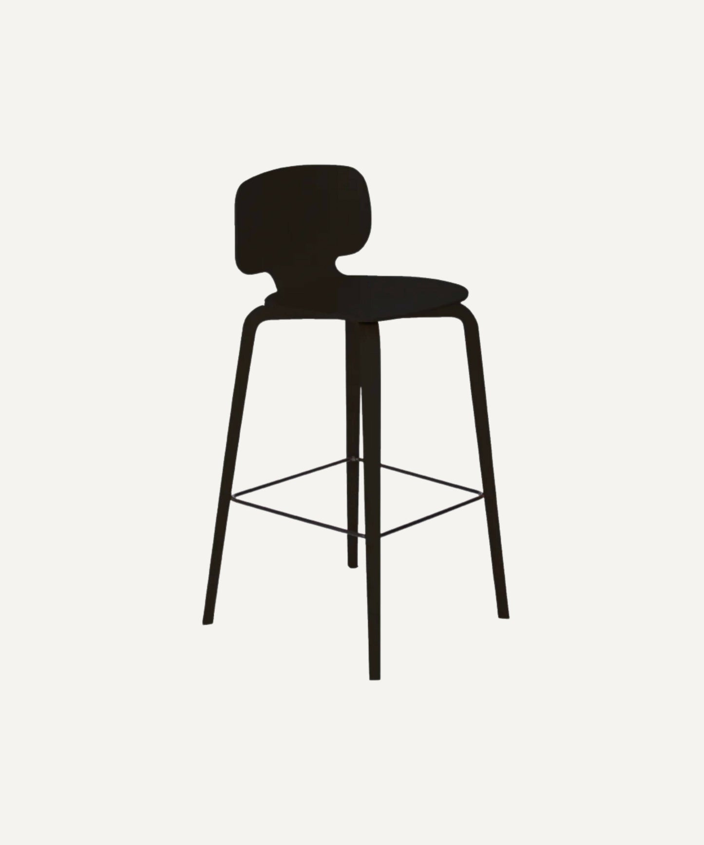 Chaise de bar H10 x Margaux Keller - Hêtre noir