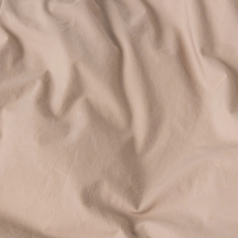 Parure de lit en percale de coton lavé - Argile