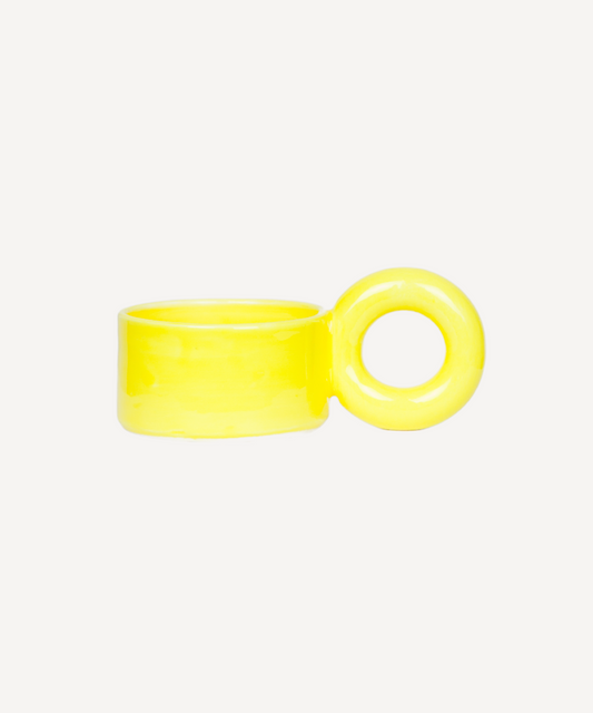 Tasse en faïence "Big Loop" - Jaune