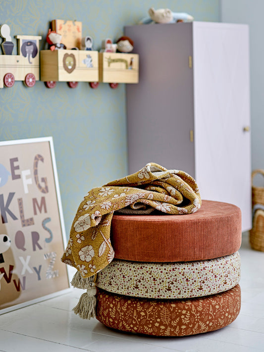 Pouf Jo marron en coton