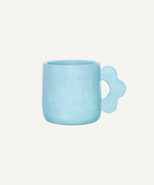 Cup en grès émaillé "Flower" - Bleu