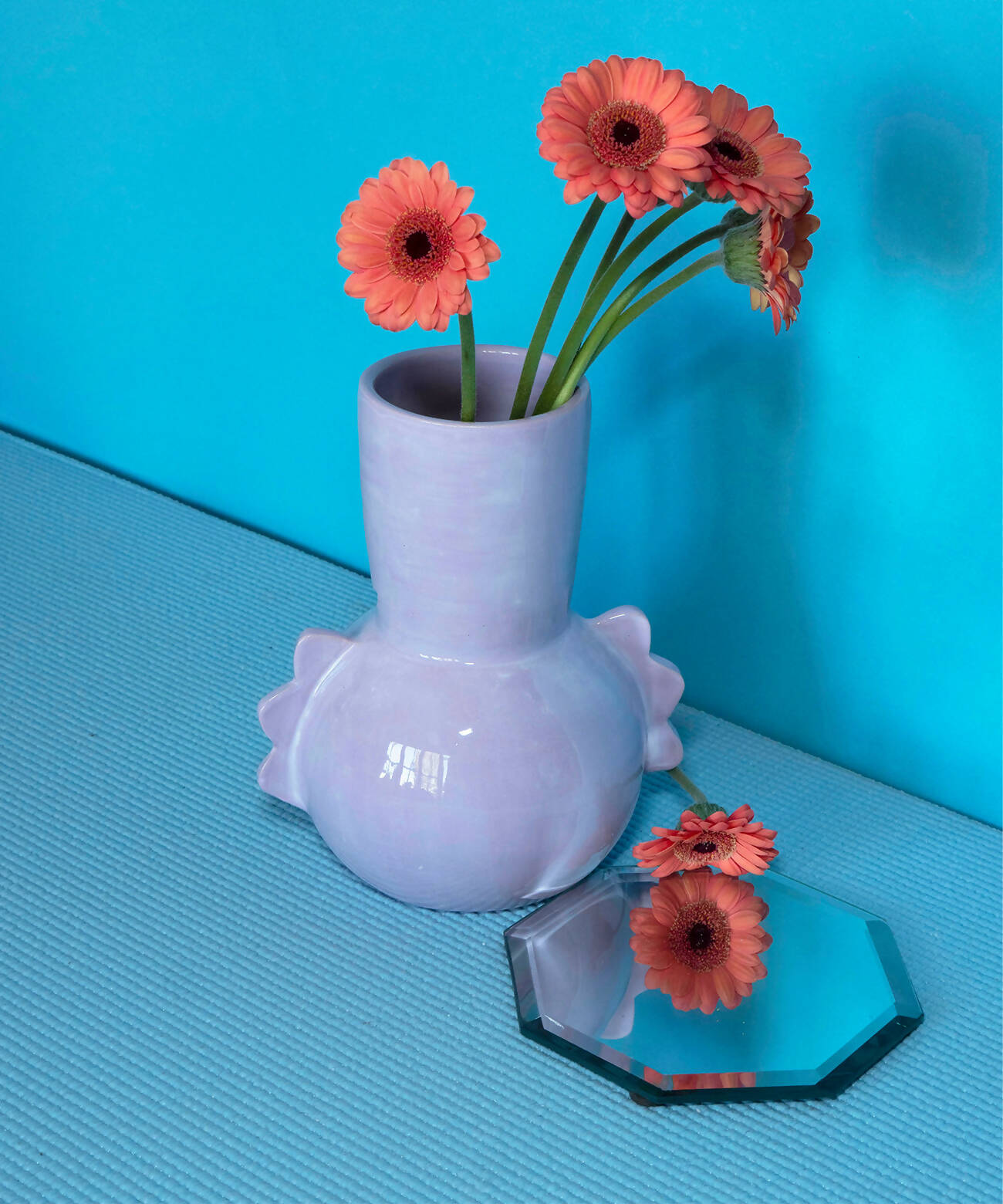 Petit Vase en faïence "Moineau" - Lila