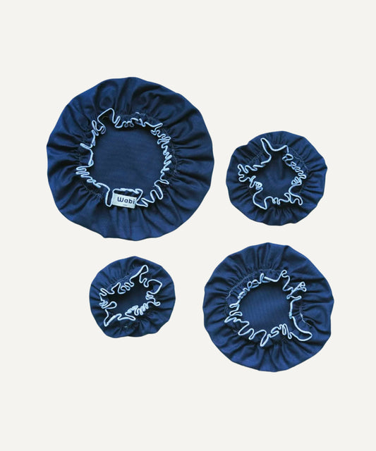 Charlotte alimentaire 100% coton (lot de 4) - Bleu France